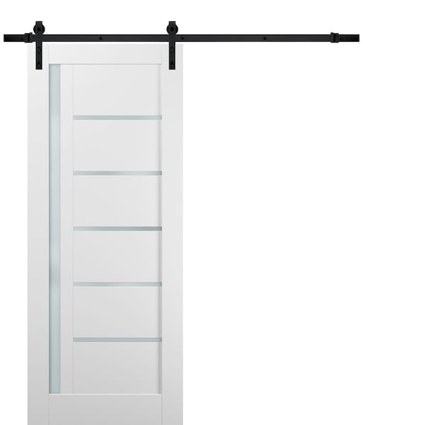 Sartodoors Barn Interior Door, 32" x 80", White QUADRO4088BD-B-WS-32 - main